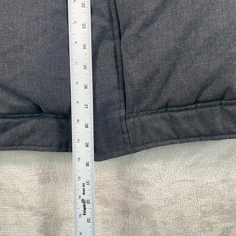 Banana Republic Down Jacket Men XL Grey Wool Blend‎ Full Zip Pockets Warm $349